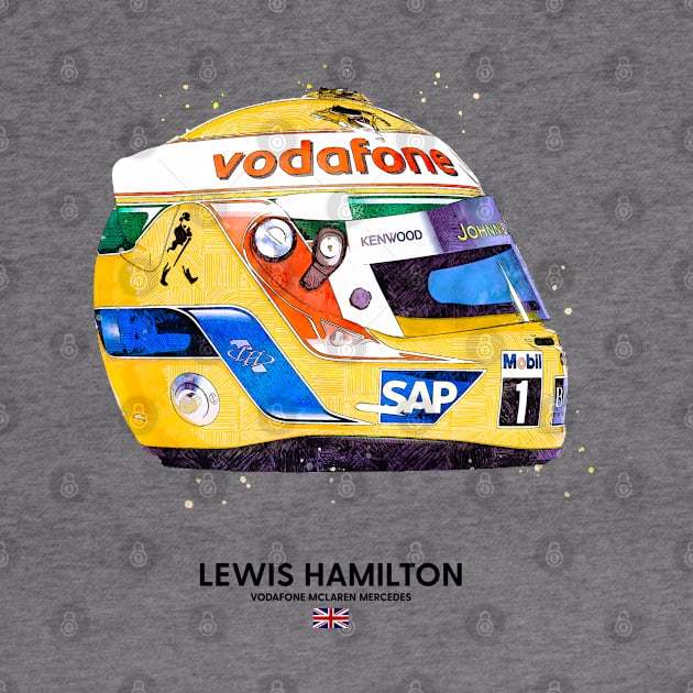 F1 2008 Lewis Hamilton Crash Helmet by DB Motorsport Designs